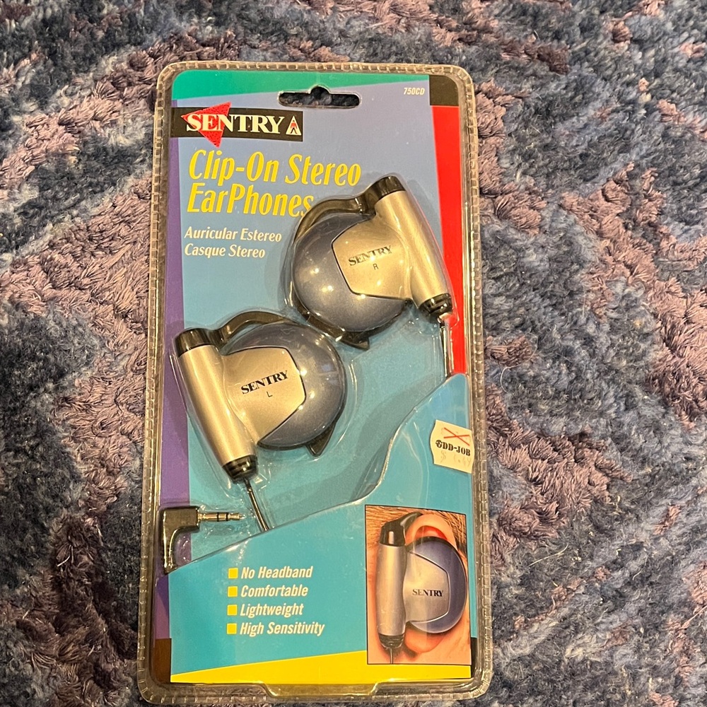 Vintage Clip-on Stereo EarPhones